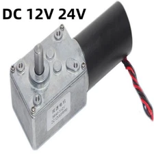 12V 24V Worm Geared Motor DC High Torque 70kg Self-Locking Reversible Metal Gear