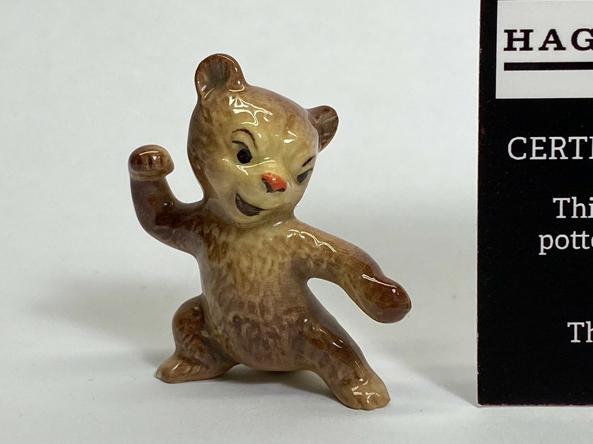 スキーベアー Hagen Renaker Hagen Renaker #085 A-3384 Miniatures Fighting Bear Last of Factory