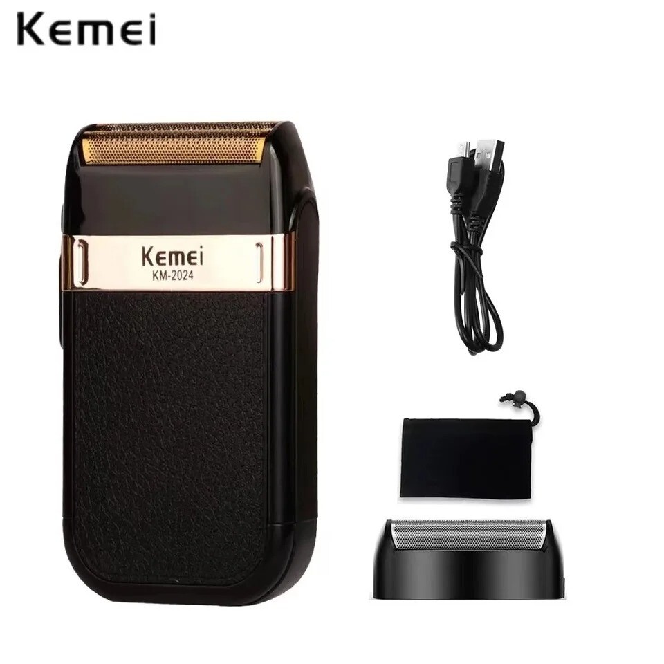 Rasoir électrique USB sans fil Kemei KM rasoir étanche pour barbe et visage