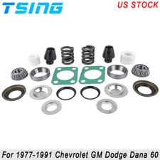 Front Axle King Pin Rebuild Kit For Chevy K30 K3500 Bearing Bushing Spring Seal