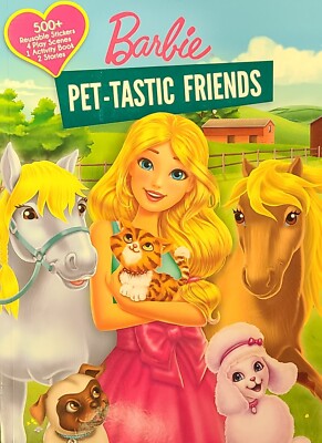 Panorama Sticker Storybook: Barbie: Pet-Tastic Friends (Paperback