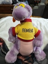 Figment Walt Disney World Plush Dragon Epcot Imagination Purple 11"-12" Tall Tag