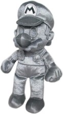Super Mario Silver Metal Little Buddy Plush All Star Collection 9" Authentic