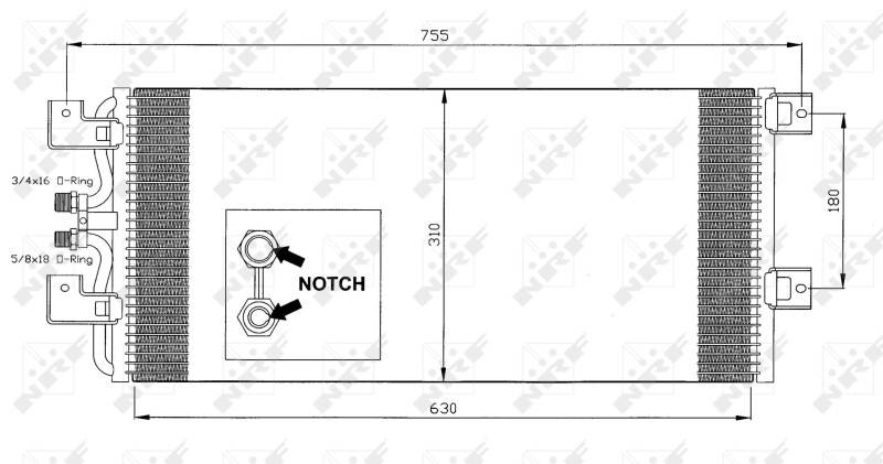 NRF 35140 Condenser, air conditioning for VW