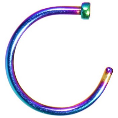 Nose Hoop Ring Titanium IP Tri-Color 20 Gauge 5/16 