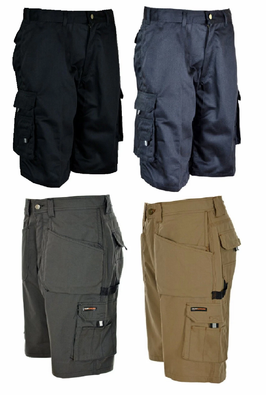 Mens Tuff Stuff Shorts Cargo Combat Pockets Heavy Duty Work Short