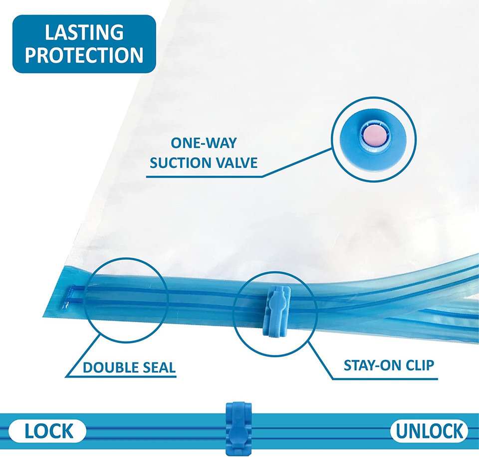 20 Pack Vacuum Storage Bags, Space Saver Bags (4 Jumbo/4 Large/4 Medium