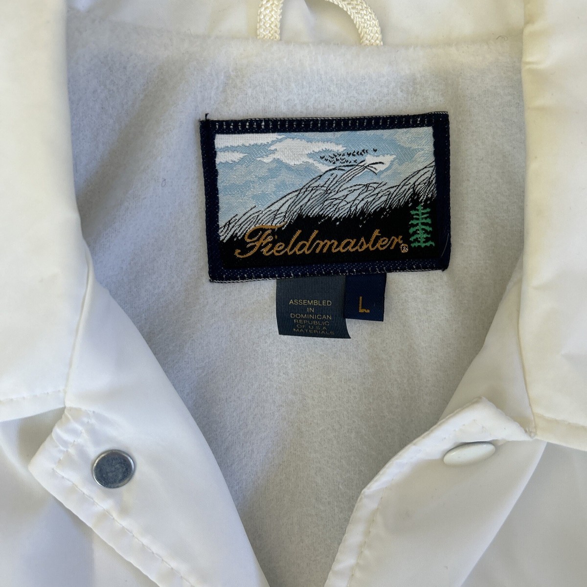 Vintage Sportsmaster Harrington Jacket White Size Large Made In 