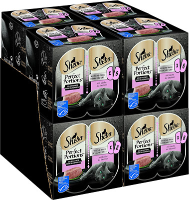 Sheba Perfect Portions Edle Pastete Lachs Katzenfutter Nassfutter Adult 24 x 75