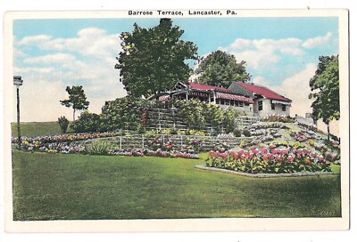 BARROSE TERRACE Gardens Building Media Heights Lancaster PA Postcard WB