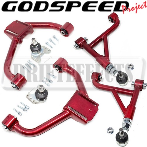 Godspeed 4pc Front+Rear Upper Camber Control Arm Set For GS300 GS400