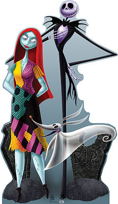JACK & SALLY NIGHTMARE BEFORE CHRISTMAS LIFE SIZE STAND UP FIGURE