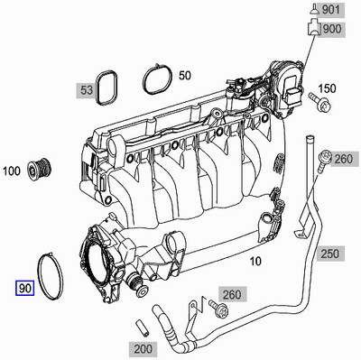 Mercedes OM646 M271 Throttle Body Seal Gasket Ring A2711411080 New 