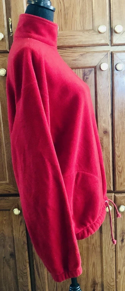 Chaqueta Pullover Vintage Polo Sport Ralph Lauren Rojo Polar Para Hombre Grande 1/4 Cremallera Foto 3 de 4