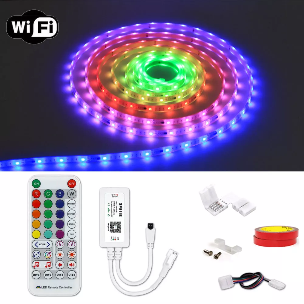 Off Car Boat Camper 12V Battery 10 150FT RGBIC Chasing Effect LED Strip Light