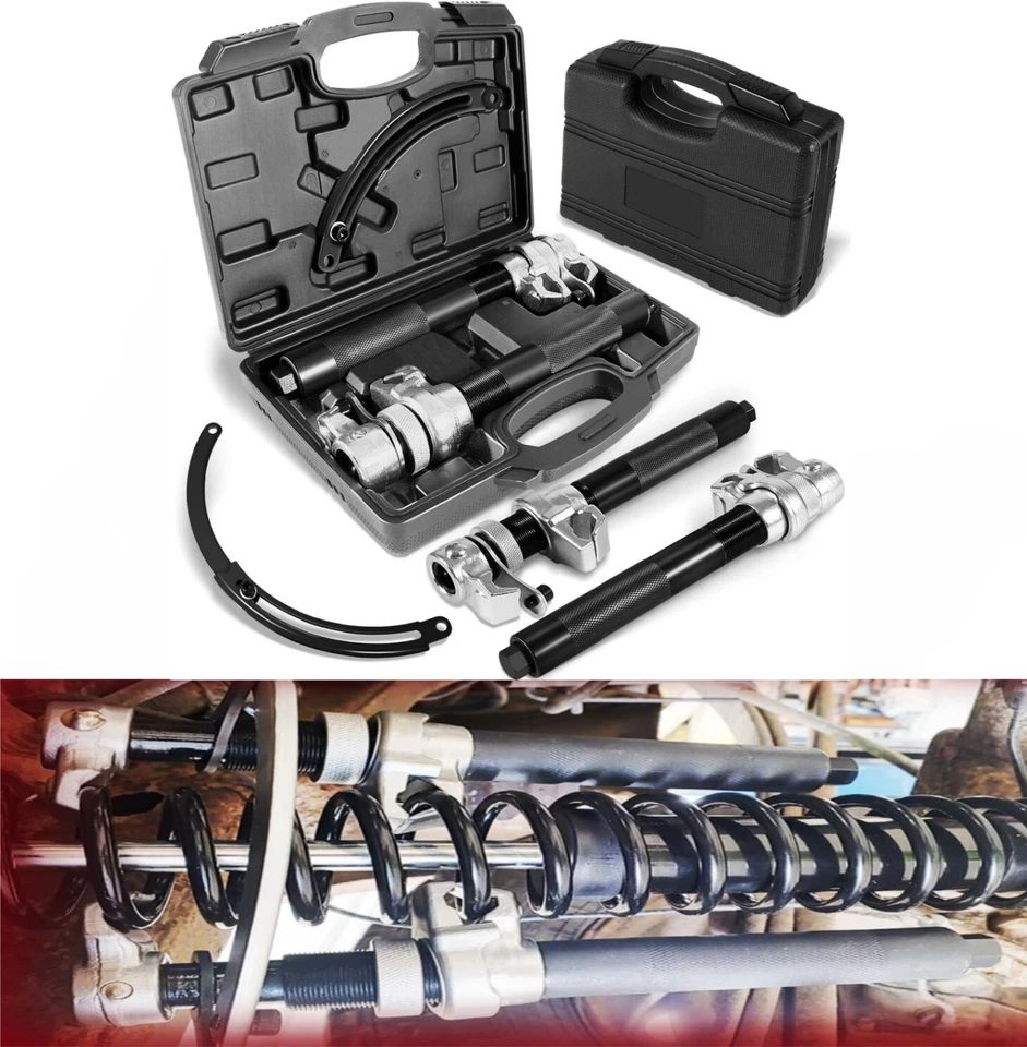 Juego de compresor amortiguador de resorte de puntal Macpherson con mordazas de seguridad y soporte