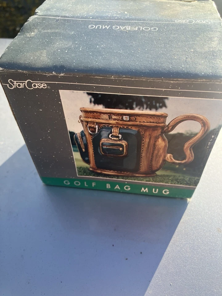 Vintage 1990 Star Case 3D Hand Painted Golf Bag Coffee Mug Holiday Gift New WT - Image 4 of 4