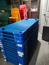 -Duty Stackable Standard Size 52"L Daycare Cots for Kids and Toddlers, Stacking