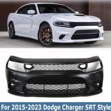 Front Bumper Cover Kit W/Upper Lower Grille For 2015-2022 2023 Dodge Charger SRT