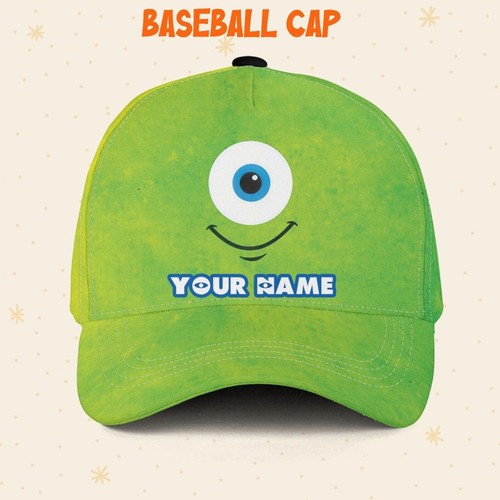 Custom Monster Inc Mike Wazowski Cap, Disney Castle Family Baseball Cap