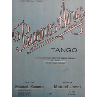 Kinder Anleitung Buenos Aires Tango Piano ca1925