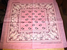 BANDANNA HANDKERCHIEF LIGHT PINK SET OF 3