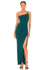 Nookie Estella One Shoulder Gown Teal Formal Party S NWT $289