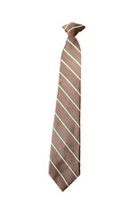 Youth Boys Gray w/Red and White Stripes Clip On Tie 15 1/2" Long