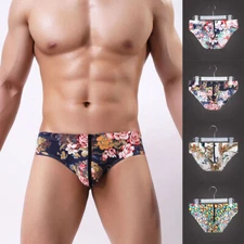 Mens Boxer Briefs Low-rise Sexy Bikini Underwear Underpants Shorts Super Th L