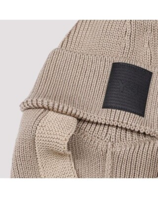 Y-3 YOHJI YAMAMOTO Adidas Icon Beanie Knit Hat Cap Khaki RARE