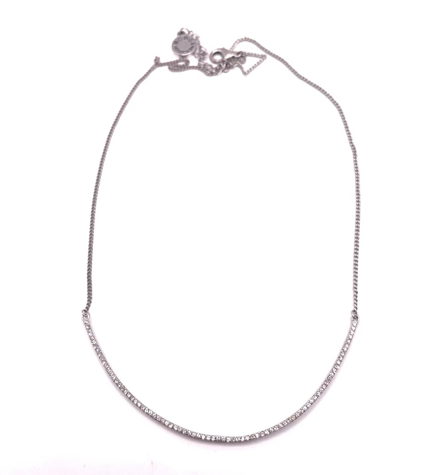 Collar Colgante BCBGeneration Cristal Tono Plata Forma Semicírculo Foto 2 de 4