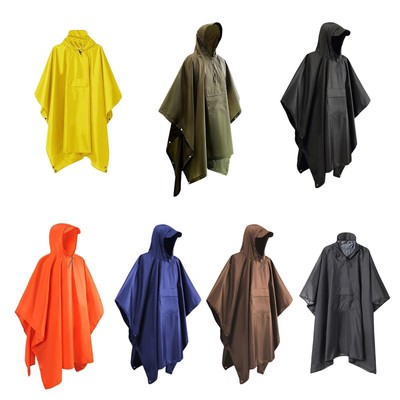 Regenponcho mit Kapuze Regencape leicht und wasserdicht für die