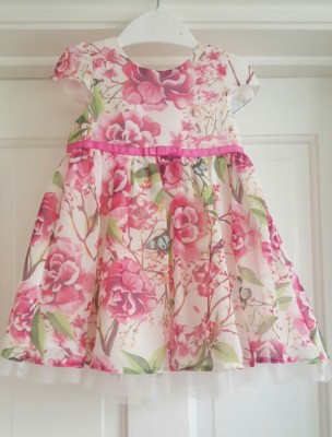 Baby Girls George Asda Pretty Floral Dress Age to Months - Main Image