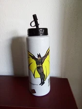 Vintage Batman Returns 1992 DC Comics Travel Cup with Lid and Straw Collectible