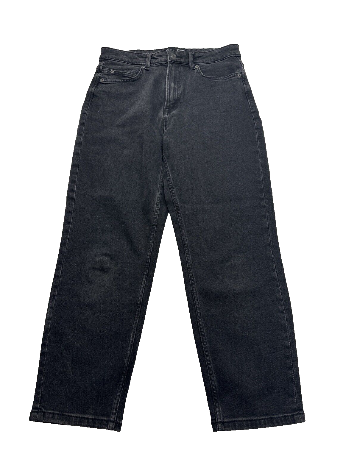 Stradivarius Mom Slim Faded Black Denim Jeans Women’s Size 10 30x25