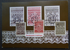 Denmark 1980: maximum card MK maxi card, bobbin lace, St. "SELANDIA 3.9.81"