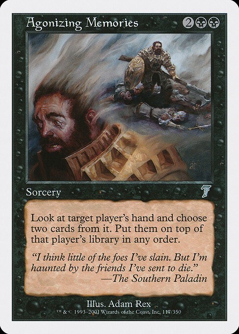 MTG 7th Edition --- AGONIZING MEMORIES --- Uncommon! NM! Magic the Gathering!