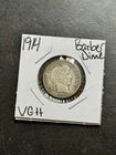 1914 P Barber Silver Dime VG Very Good U.S. 10c Type Coin (Raw19169)