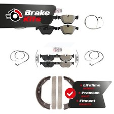 Front Rear Ceramic Disc Brake Pad & Wear Sensor Kit (7Pc) For 2009-2010 BMW 328i