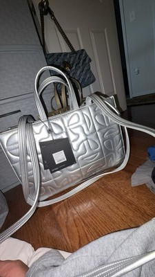 NWT Telfar X Moose Knuckles Quilted Medium Crossbody Bag in Silver