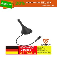 Auto KFZ Kurz Stab Dach Antenne + Raku 2 Sockel für Audi, BMW Schwarz AM&FM