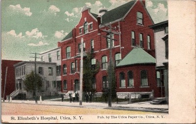 Vintage St. Elizabeth's Hospital Utica NY Postcard Early 1900s Architecture