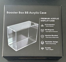 Premium Pokemon Booster Box Acrylic Display Case - Magnetic Lid UV Protection