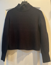 Lululemon Women's Size 6 Black Merino Wool Blend Ribbed Turtleneck Sweater EUC