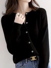 Knitted new women's cardigan thin, sweet, small outer layer women's coat loose l