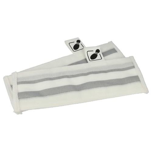 4x Wischbezug Pad für Kärcher SC 2 Upright Easyfix Dampfreiniger weiß,grau - Bild 2 von 9