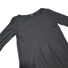 J. Jill Wearever Black Dress Long Sleeve Pleated Casual XS