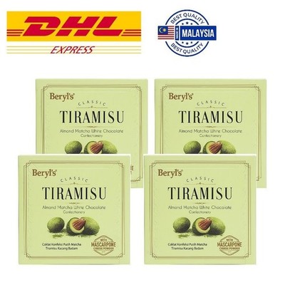 4X Beryl's Classic Tiramisu Almond Matcha White Chocolate Confectionery | Halal