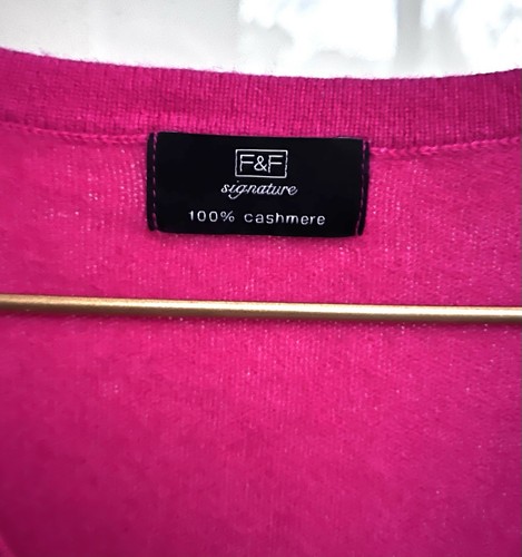 F&F 100% Pure Cashmere Women Jumper Size 8-10 S Sweater Pullover Pink Ladies Top - Picture 4 of 6