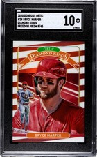 2020 Donruss Optic #24 Bryce Harper SGC 10 Gem Mint Freedom Prizm /45